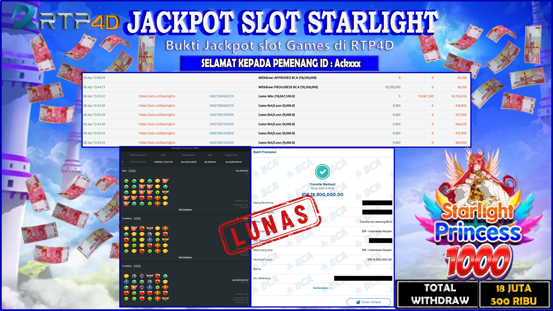 RTP4D Jackpot Slot Rp 18.500.000 ~ LUNAS