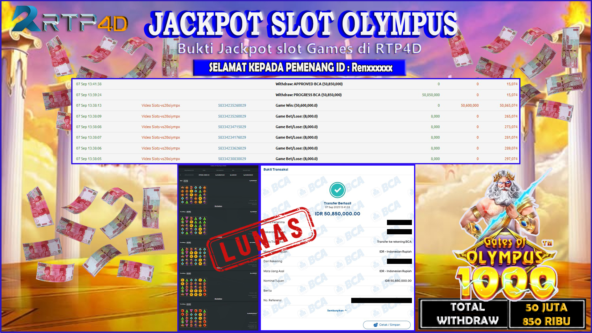 RTP4D Jackpot Slot Rp 50.850.000 ~ LUNAS
