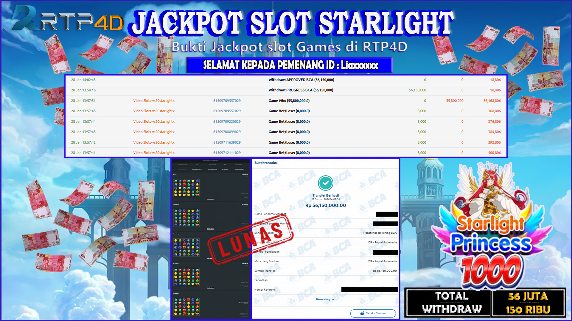 RTP4D Jackpot Slot Rp 56.150.000 ~ LUNAS