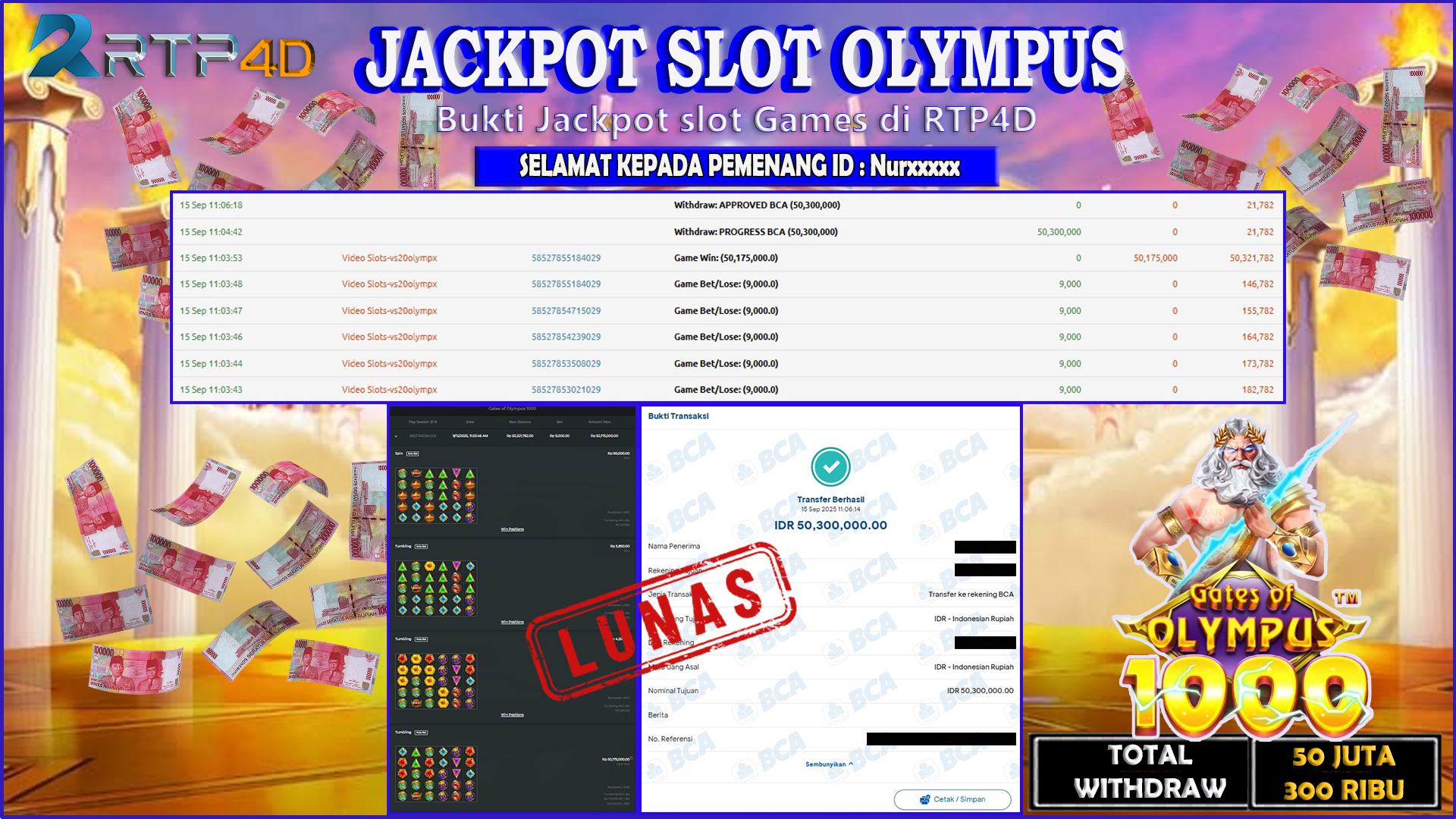RTP4D Jackpot Slot Rp 50.300.000 ~ LUNAS