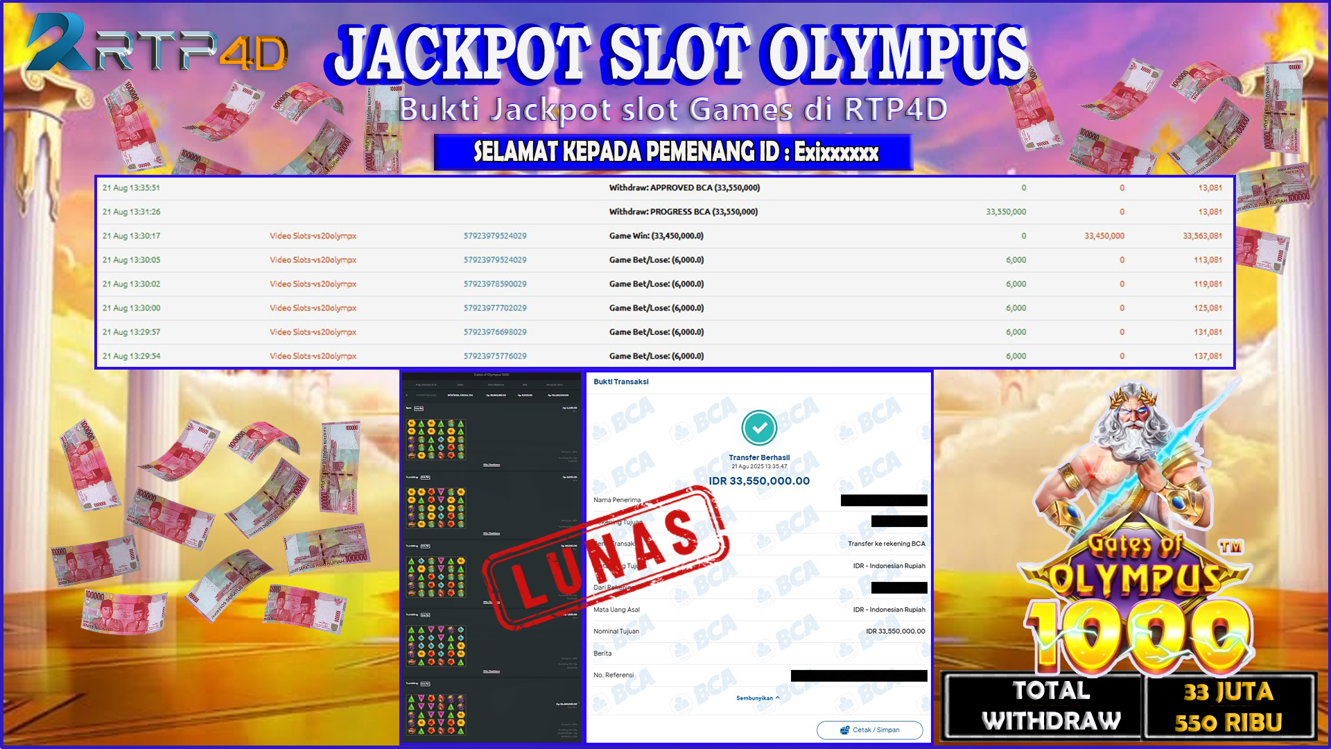 RTP4D Jackpot Slot Rp 33.550.000 ~ LUNAS