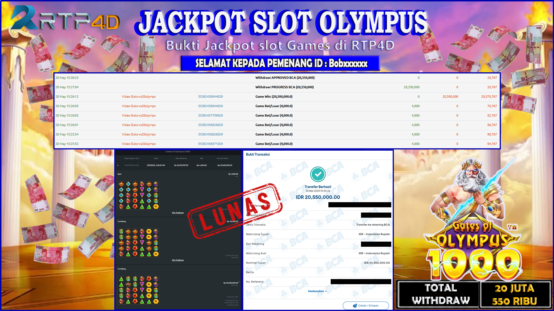 RTP4D Jackpot Slot Rp 20.550.000 ~ LUNAS