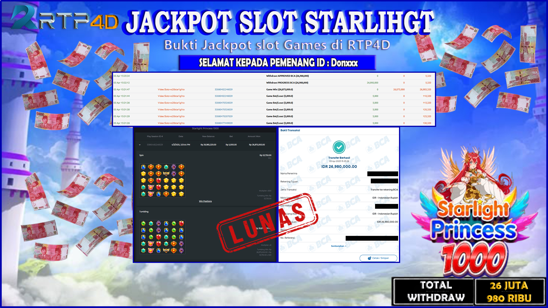 RTP4D Jackpot Slot Rp 26.890.000 ~ LUNAS