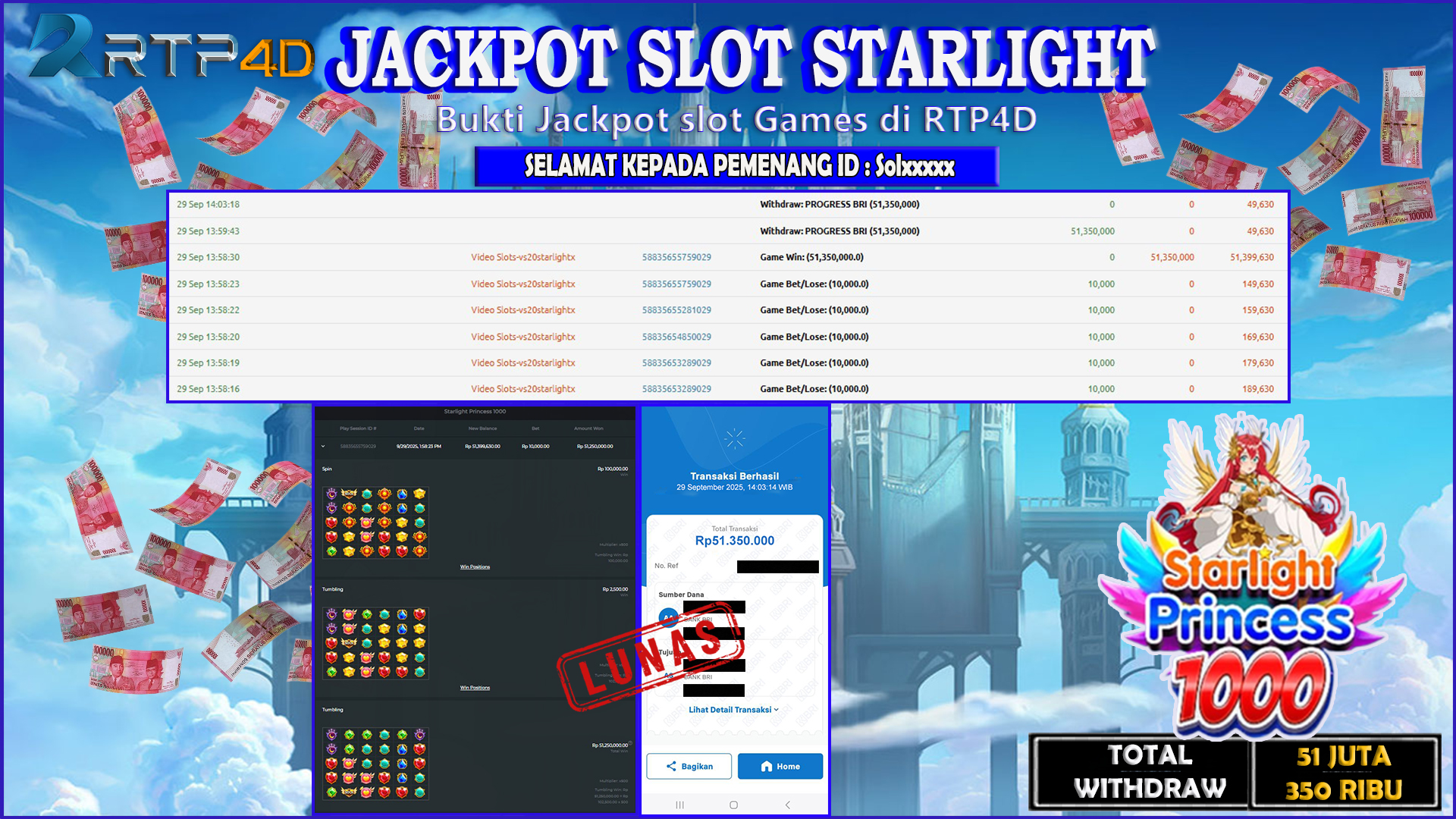 RTP4D Jackpot Slot Rp 51.350.000 ~ LUNAS